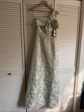Adrianna Papell one shoulder gown